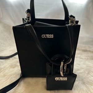 Black Guess Purse with Mini Bag